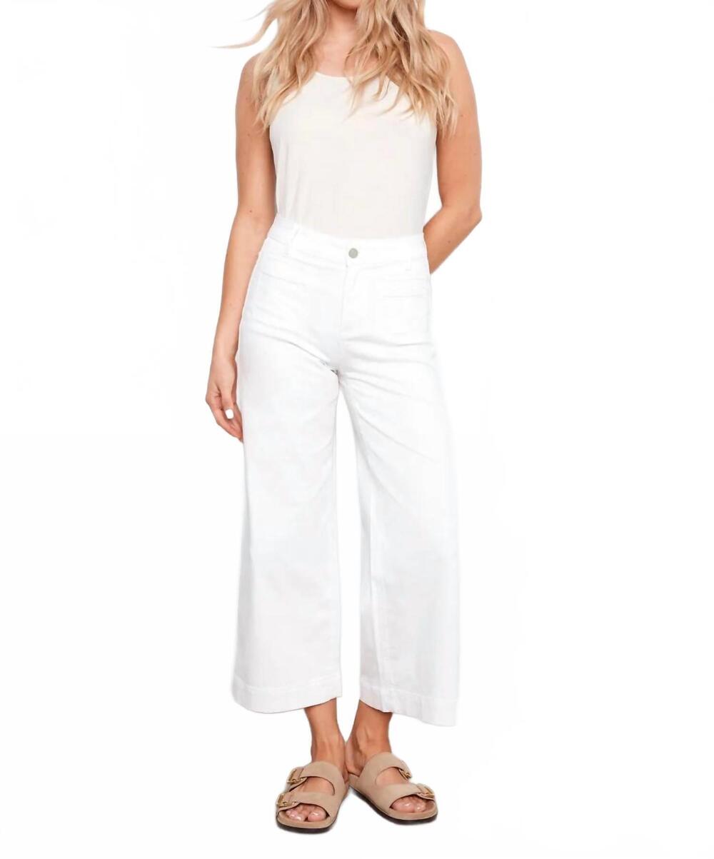 NEW CHARLIE B patch pocket pant in white
